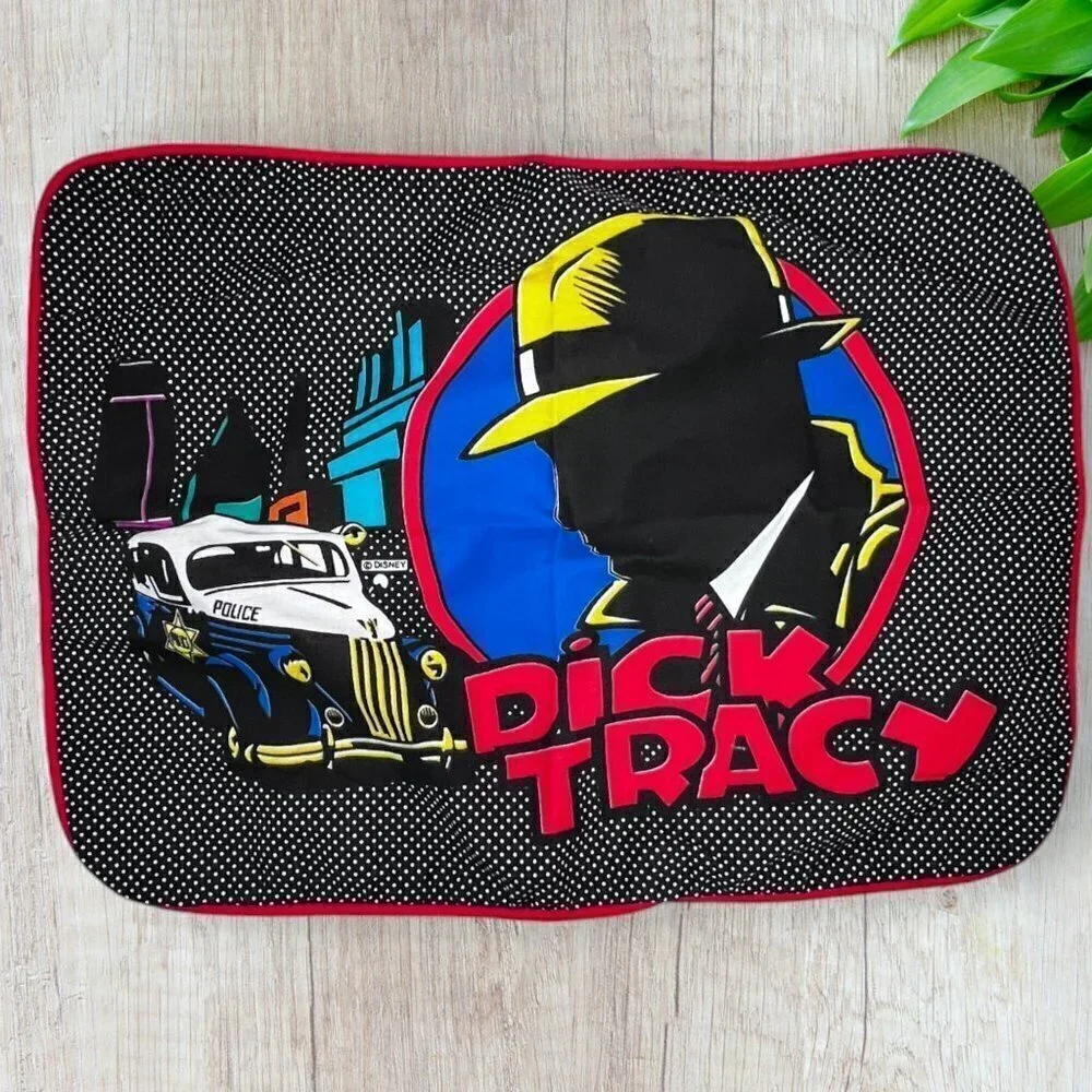 DICK TRACY Vintage 80s Disney Pillowcase Pillow Case Sham RARE NEW